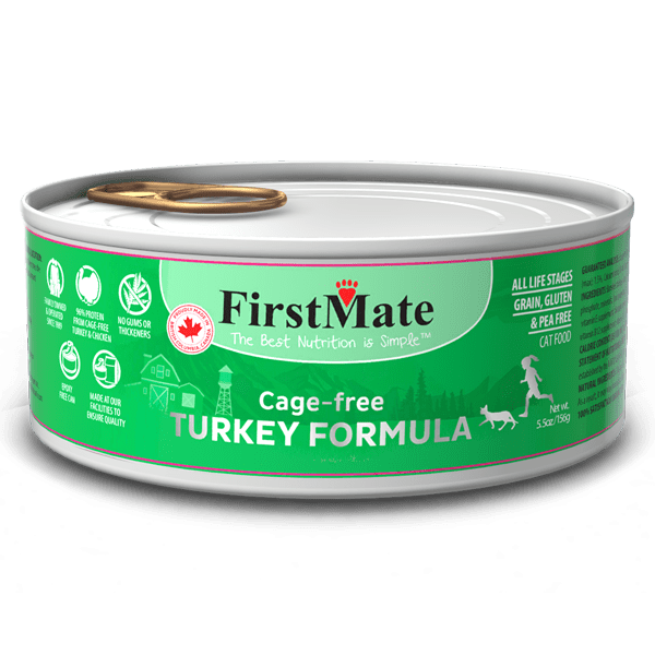 FirstMate Turkey Limited Ingredient Grain-Free Canned Cat Food, 5.5-oz - 24 count