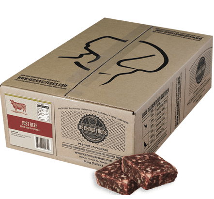 K9 Choice Foods Just Beef Meat and Bone Formula Frozen Dog Food, 20-lb