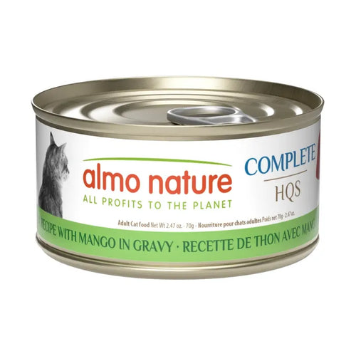Almo Nature HQS Complete Tuna Recipe with Mango in Gravy Grain-Free Wet Cat Food, 2.47oz - 24 count