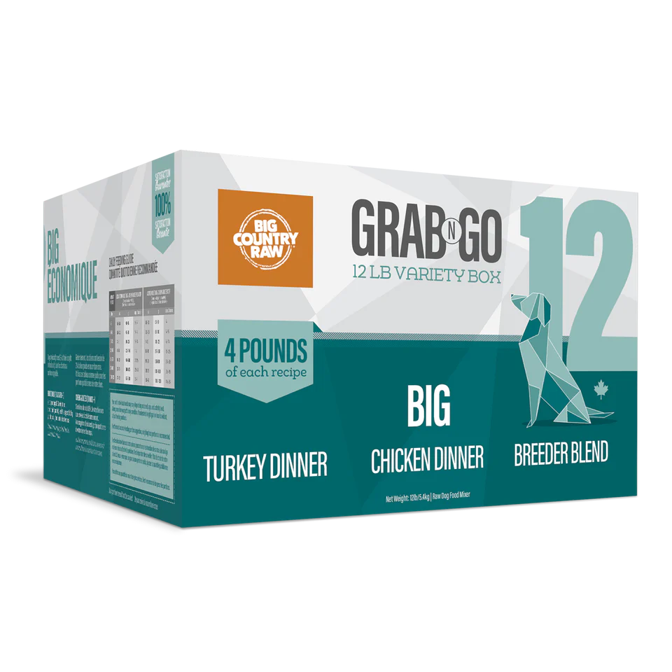 Big Country Raw Grab N Go Big Deal Frozen Dog Food, 12-lb