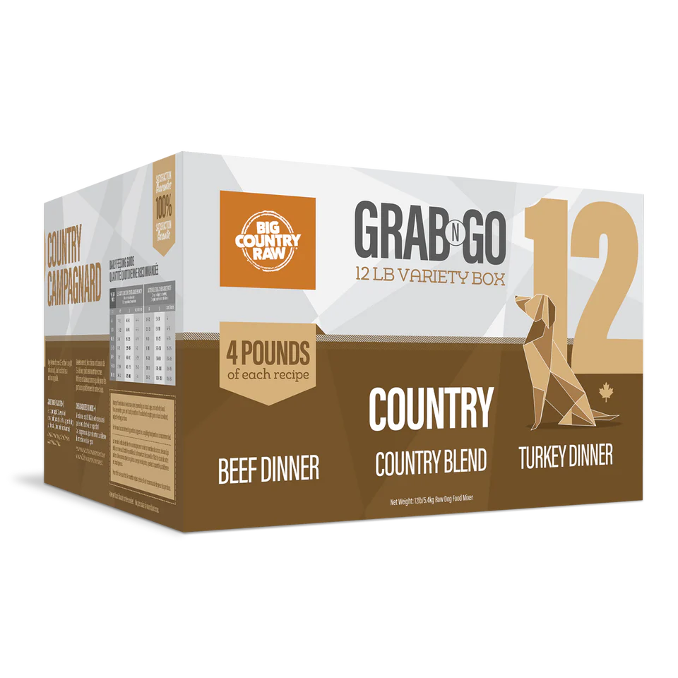 Big Country Raw Grab N Go Country Deal Frozen Dog Food, 12-lb