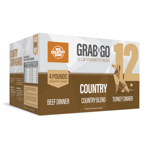 Big Country Raw Grab N Go Country Deal Frozen Dog Food, 12-lb