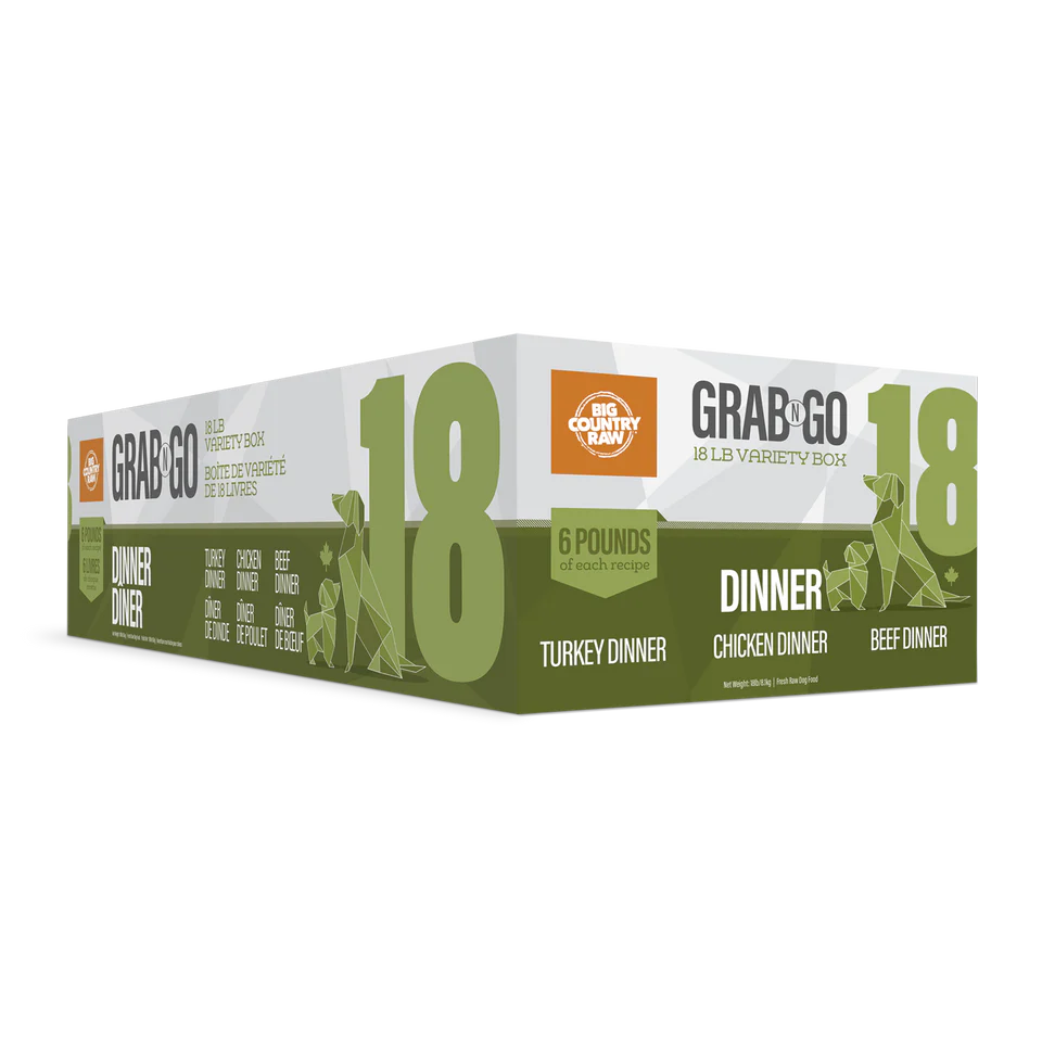Big Country Raw Grab N Go Dinner Deal Frozen Dog Food, 18-lb