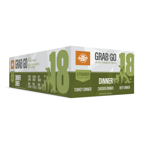 Big Country Raw Grab N Go Dinner Deal Frozen Dog Food, 18-lb