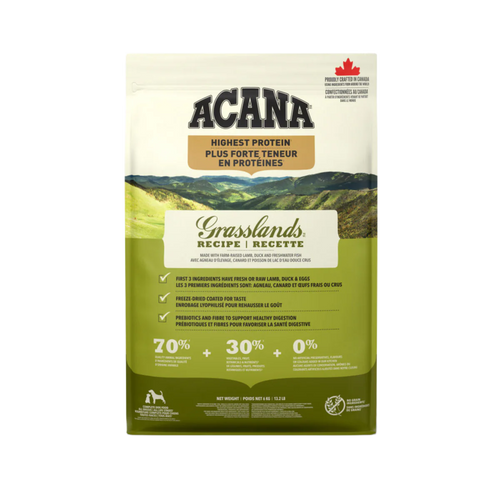 ACANA Highest Protein Grasslands Dry Dog Food bag