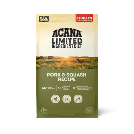ACANA Singles Limited Ingredient Diet Pork and Squash Recipe Dry Dog Food bag