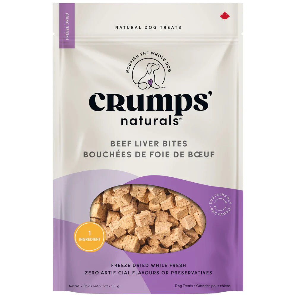 Crumps' Naturals Beef Liver Bites Dog Treats, 155-gram