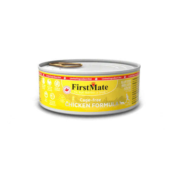 FirstMate Limited Ingredient Cage-Free Chicken Wet Cat food, 3.2-oz - 24 count