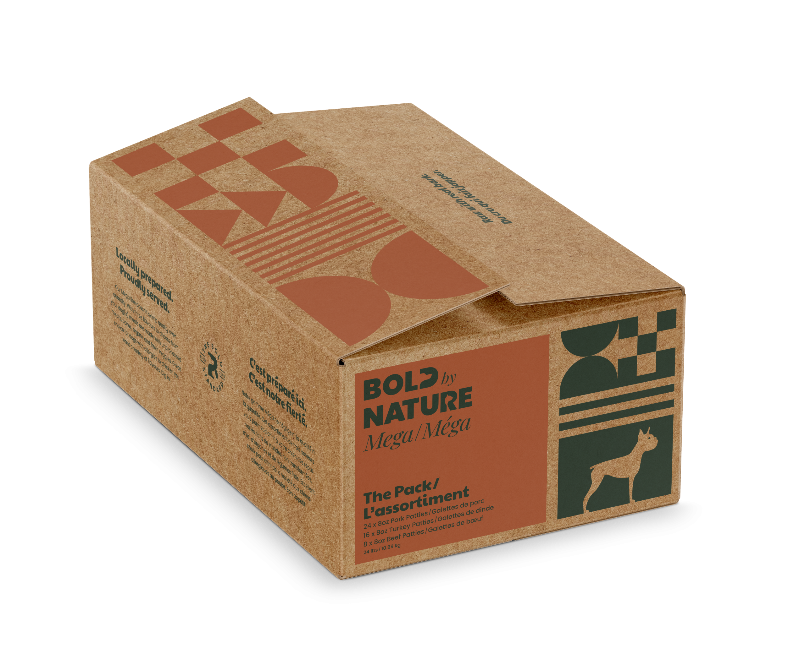 Bold by Nature The Pack Non-Chicken Variety Frozen, 24-lb