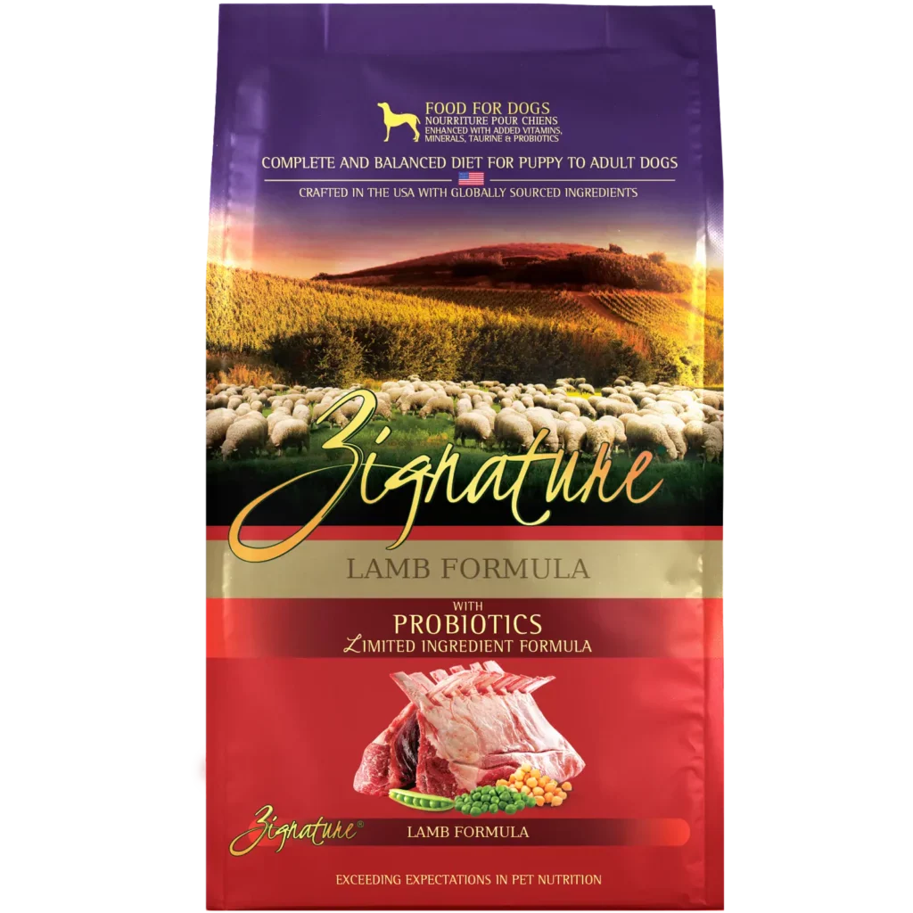 Zignature Lamb Limited Ingredient Formula Grain-Free Dry Dog Food bag