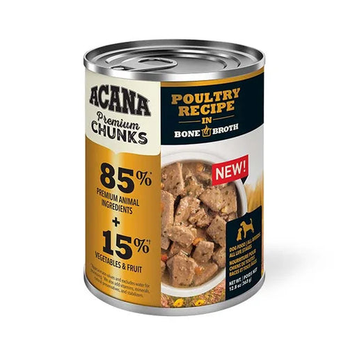 Acana Premium Chunks Poultry Recipe in Bone Broth 12.8-oz, 12-count