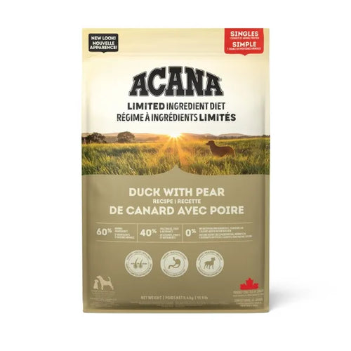 ACANA Singles Limited Ingredient Diet Duck and Pear Recipe Dry Dog Food bag