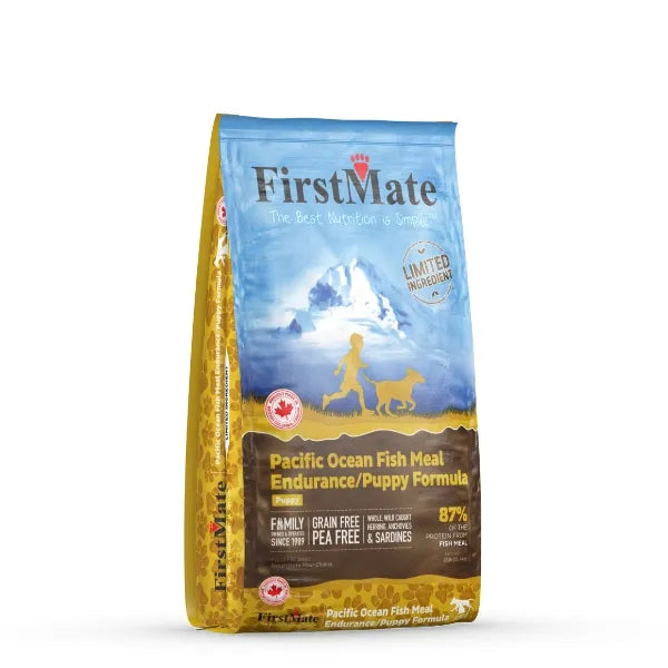 FirstMate Endurance/Puppy Pacific Ocean Fish Meal Limited Ingredient Diet Grain-Free Dry Dog Food bag