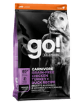 Go! Solutions Carnivore Chicken Turkey and Duck Senior Grain-Free Dry Dog Food bag