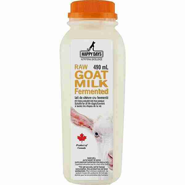 Happy Days Raw Fermented Goat Milk for Dogs and Cats, 490-mL