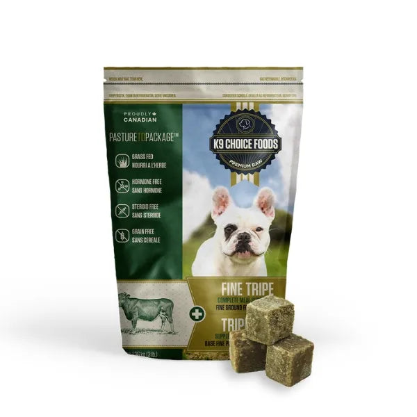 K9 Choice Fine Green Tripe Frozen Dog Food, 3-lb